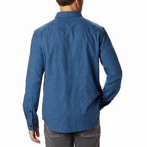 Columbia Camisas Casuales Cornell Woods™ Flannel Hombre Azules (271LRTZQX)